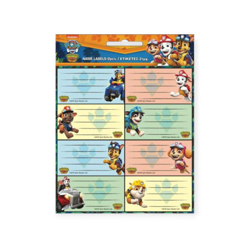 Picture of PAW PATROL NAME STICKER LABELS 16PCS